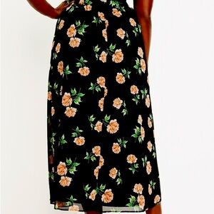 Old Navy Black Floral Maxi Skirt